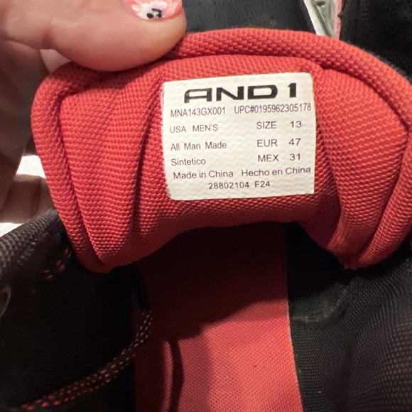 AND1 Athletic Basketball Shoes Streetball High Top Sneakers Men's‎ 13 Lace-up - Picture 4 of 5